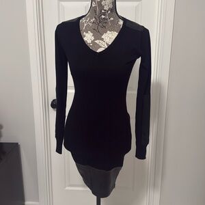 Say What? Black and Gray Floral Long Sleeve Dress